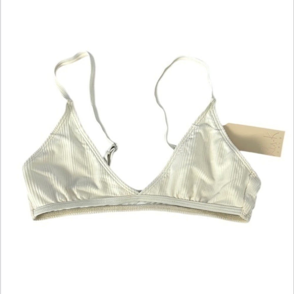 Ris-K Dippin' Daisy's Breeze cloud rib bikini top size XS swim swimsuit